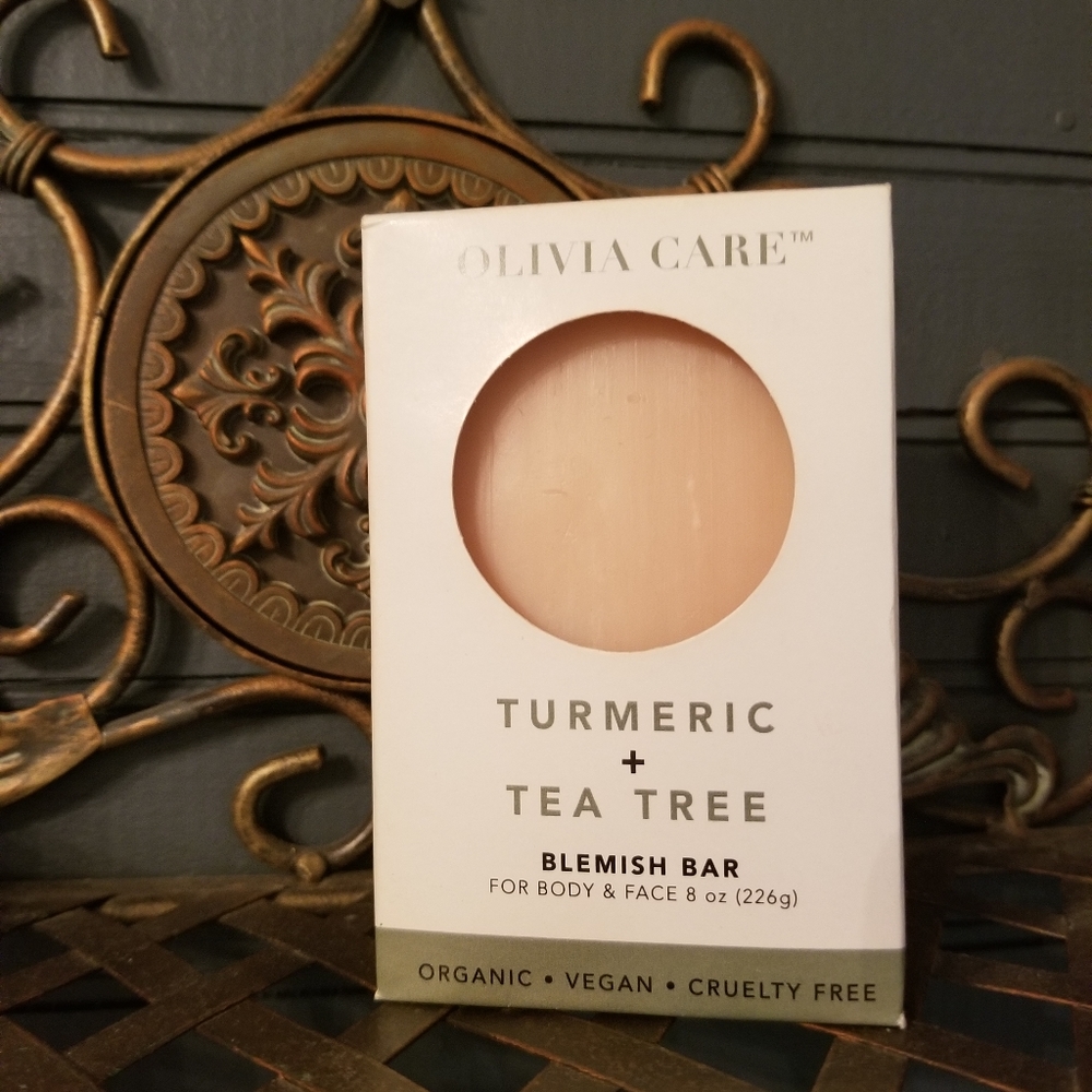 Olivia Care Turmeric and Tea Tree Blemish Bar Face and Body Soap